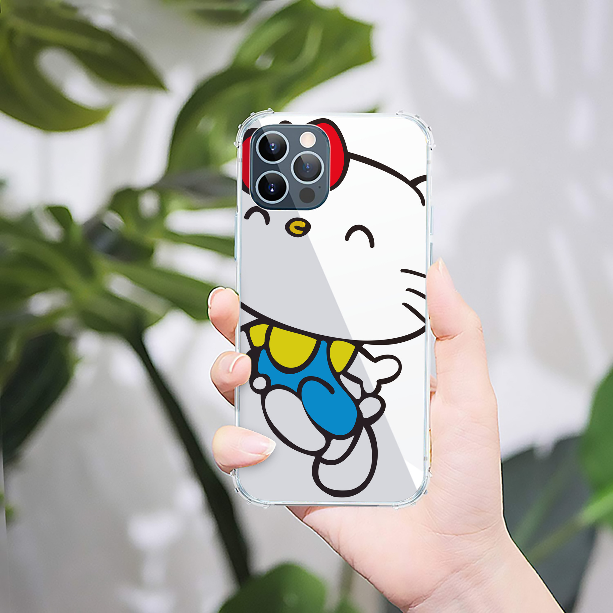 （画像用） Hello Kitty ハローキティ 【iPhone 12シリーズ対応】透明スマホケース（クリアソフトケース）